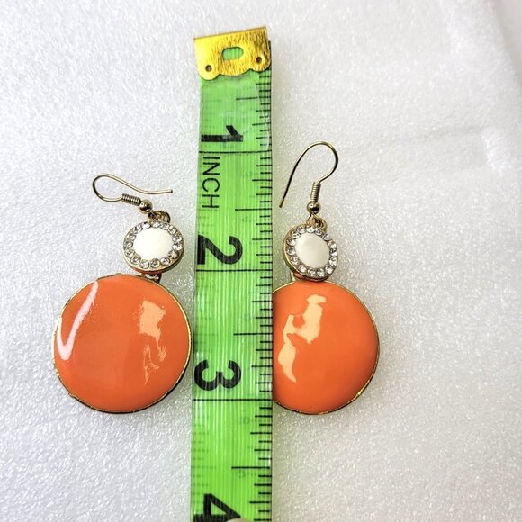 Orange Light Drop Earrings - Picture 7 of 9